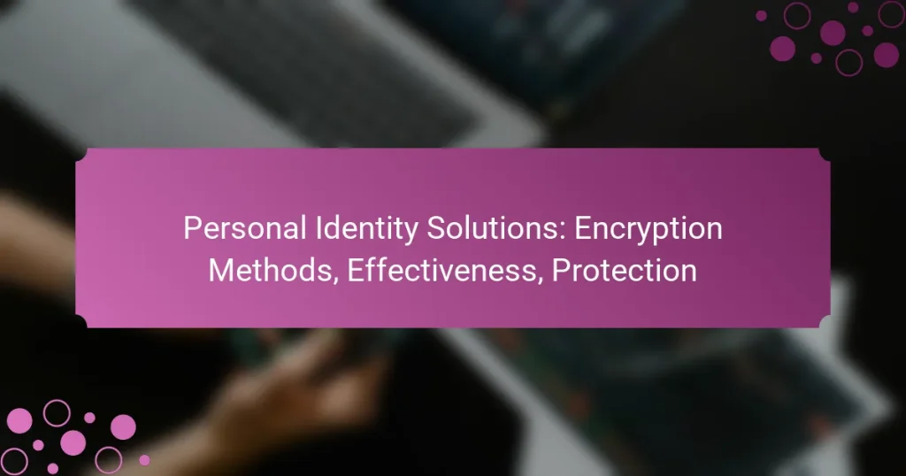 Personal Identity Solutions: Encryption Methods, Effectiveness, Protection