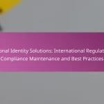 Personal Identity Solutions: International Regulations, Compliance Maintenance and Best Practices