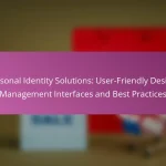 Personal Identity Solutions: User-Friendly Design, Management Interfaces and Best Practices